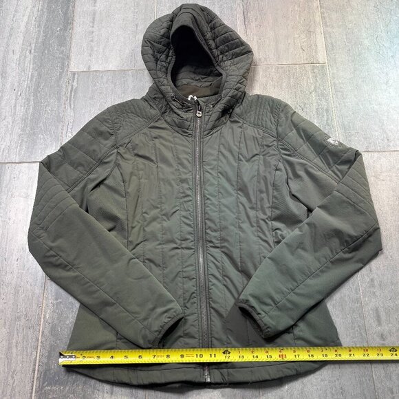 KUHL Projekt Firefly Insulated Quilted Hooded Puffer Jacket Green Size Medium - Picture 7 of 11